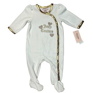 Juicy Couture Velour Footie Playsuit